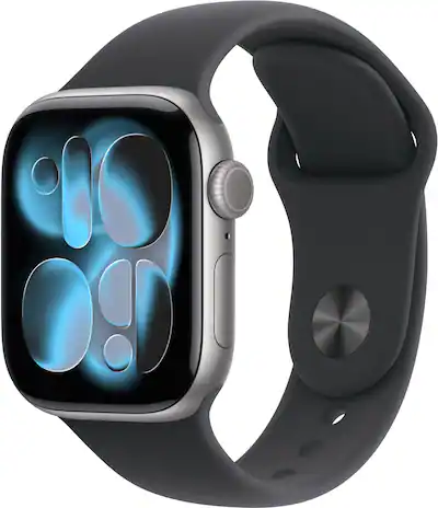 Apple Watch — Silver case, Midnight band