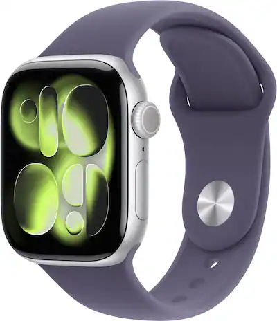 Apple Watch — Silver case, Lavender band